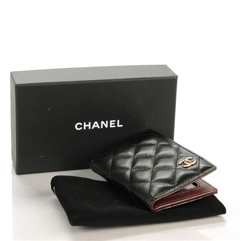 chanel quilted business card holder|Chanel Lambskin Quilted Card Holder Wallet .